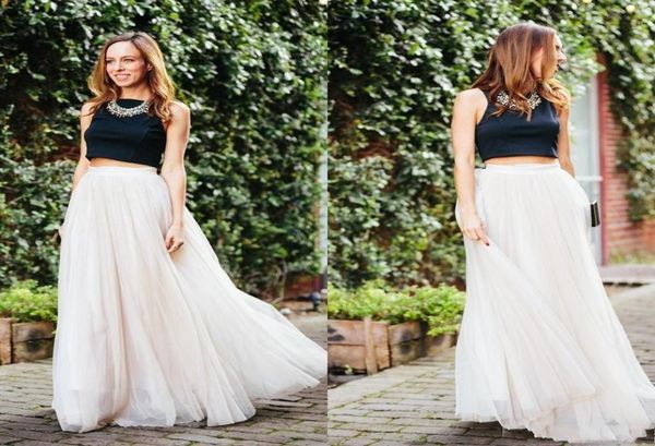 

black and ivory two piece prom dresses cap sleeve cap sleeve wome dress a line satin formal evening gowns2016 design5241891