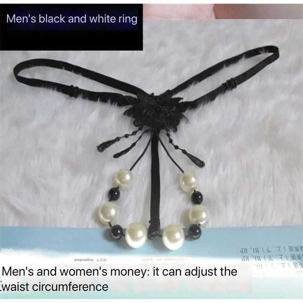 

30% off ribbon factory store t-series pants underwear massage pearl bar fun, Red;black