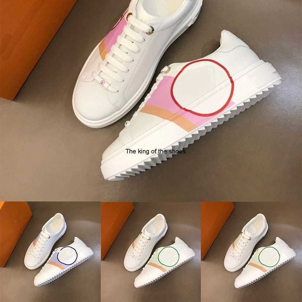 

dhl 20ss new arrival mens womens designer time out sneaker luxury leather designer shoes men women with box, Black
