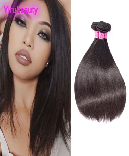 

indian virgin human hair straight double wefts silky hair bundles 3pieceslot straight hair products natural color 8 to 30inch2538041, Black