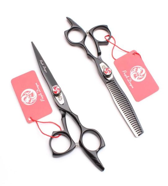 

6039039 175cm 440c purple dragon black professional human hair scissors cutting thinning scissors hairdressing scissors sal2907508