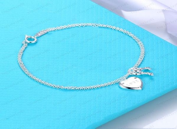 

fashion key tag chain necklace luxury designer classic heart set 925 girls valentine039s day love gift jewelry whole and re5743238, Black