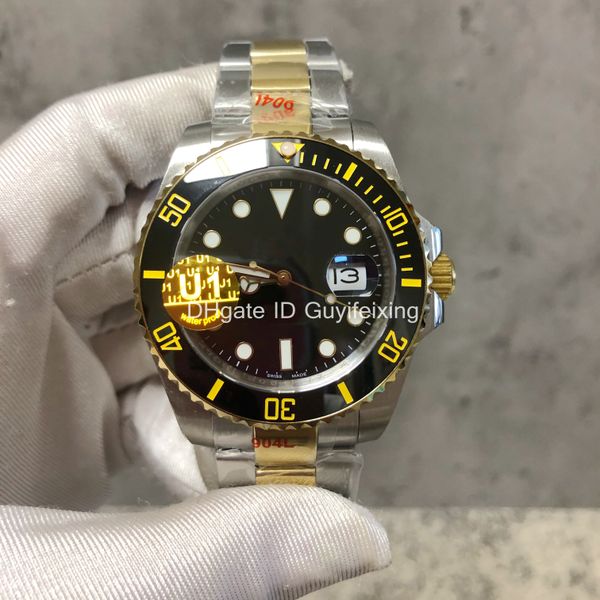 

u1f st9 luxury watch 40mm gmt 116713 116713ln ceramic bezel 18k gold & steel two tones eta 2813 movement automatic mens fashion classic sapp, Slivery;brown