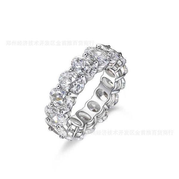 

eller tiffay 925 sterling silver high carbon diamond full couple ring light luxury with logo