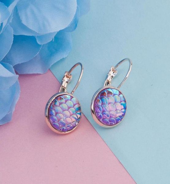 

clipon screw back doreenbeads drusy jewelry resin mermaid fish dragon scale ear clips earrings rose gold ab rainbow multicolor8646486, Silver