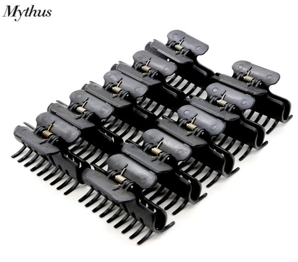 

black 10pcspack salon hair claw clips carbon material women girl clips heat resistant magic hair claw for hair coloring perming7427409