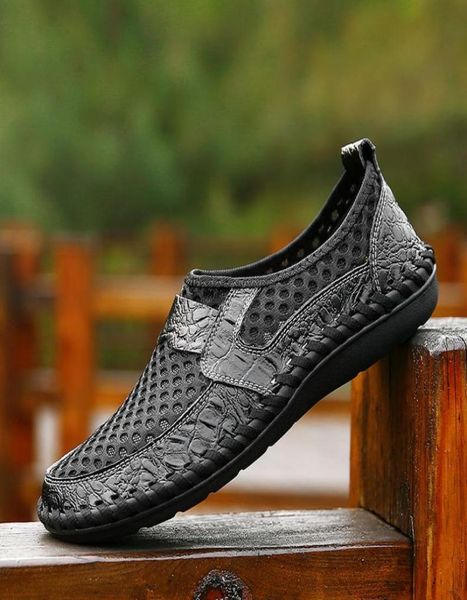 

2019 new summer breathable sandals for men gladiator sandals leather casual shoes men sapatos para hombre8350533, Black