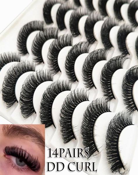 

false eyelashes pairs 20mm faux mink dd curl lashes dramatic wispy fluffy natural russian strip eyelash extensionfalse2774331