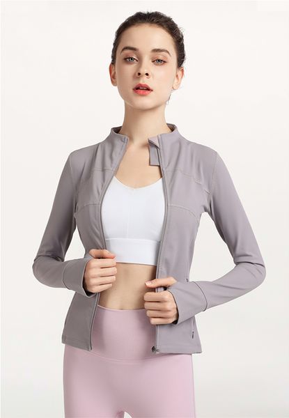 

autumn and winter yoga clothes nude long sleeve quick dry fitness running yoga jacket sports blouse women workout girls skinny exercise athl