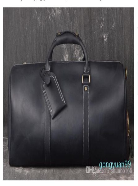 

50 55cm outdoor packs duffel genuine leather women039s and men039s bags travel bag duffle luggage bag9046688