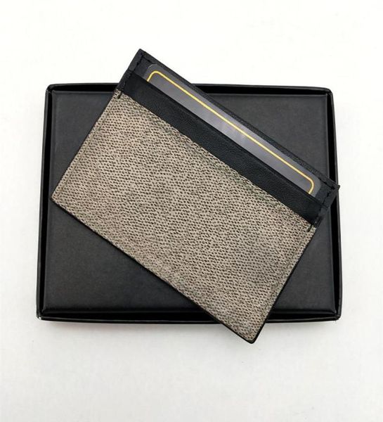 

hight quality men women coated canvas credit card holders mens mini bank card holder small slim soft wallet wtih box2067403, Brown;gray