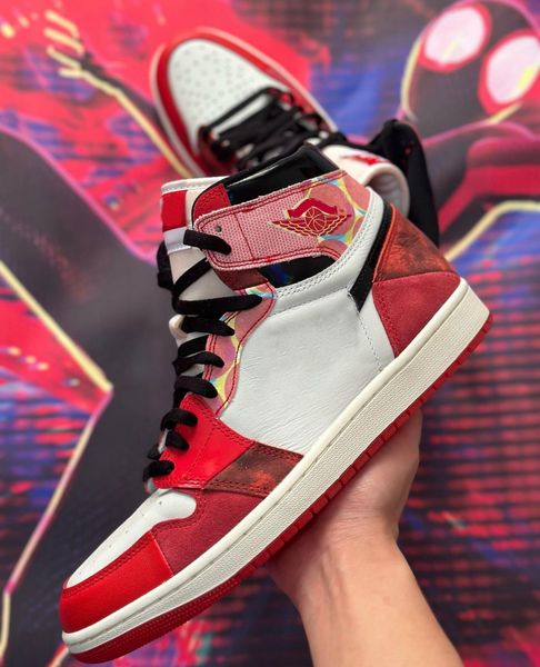 

basketball shoes 1 1s high og spiders man dv1748-601 across the verse sports sneakers mens red white size 7-13