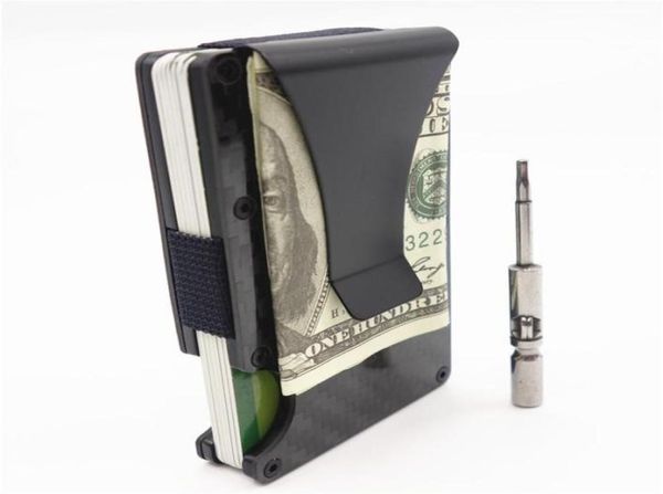 

new metal mini carbon fiber men id holder business card case3651689, Brown;gray