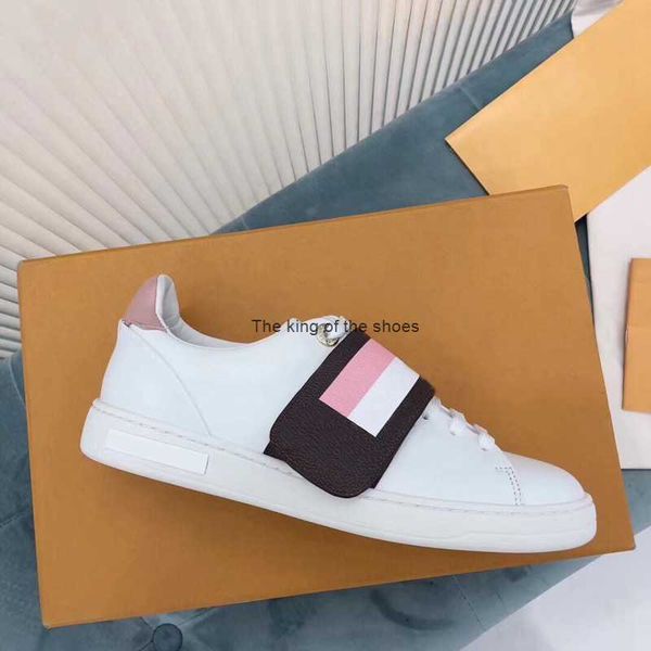 

womens time out white sneaker designers tennis shoes straps leather trainers designer sneakers for woman, Black