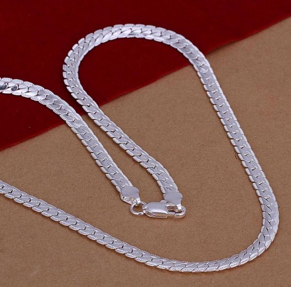 

men039s 5mm 18 inches 925 sterling silver chains necklaces n130 christmas gift 8921704