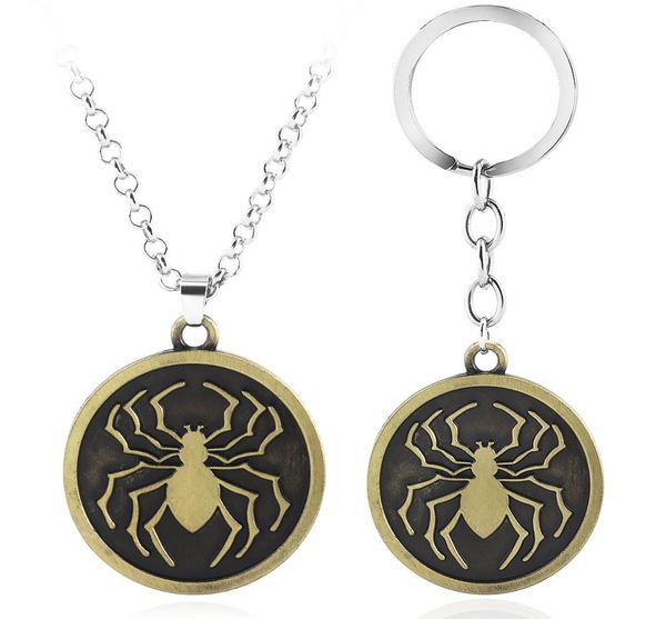 

anime animation hunter x hunter phantom troupe spider logo totem alloy keychains keychain keyring key chain pendant necklace2986031, Silver