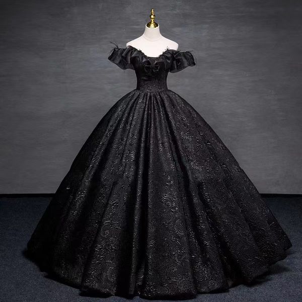 

gorgeous long black quinceanera dresses lace appliques ball gown sparkly sweet 16 year princess dress for 15 years vestidos de 2023 sweet 15, Blue;red