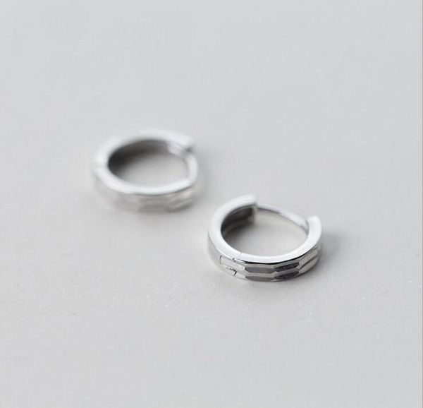 

solid sterling silver simple huggie hoop earrings men women a1044 2636873, Golden;silver
