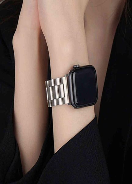 

for apple watch strap stainless steel 38mm 42mm 40mm 44mm 45mm series 7 6 se 54321 watch band series accessories metal stainles y16317645, Black;brown