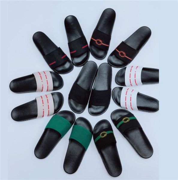 

classic men women sandals flower animals summer sandals slide fashion wide flat slippery snake print slide wide floral brocade fli2789751, Black