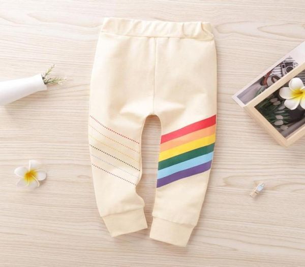 

trousers kids boys rainbow striped high elastic waist long pants for summer fall beigeroyal blue 29 years6687449