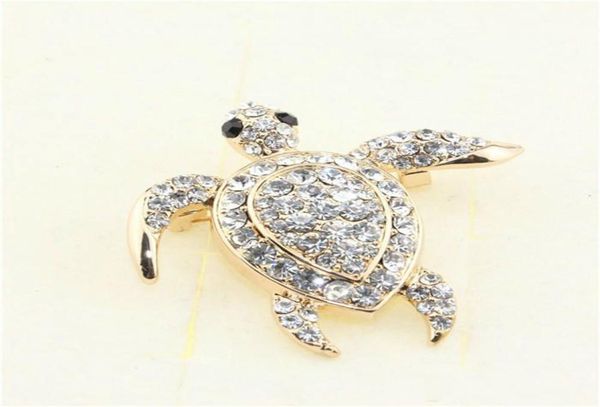 

new arrival cute little sea turtle brooch tortoise corsage pins brooches christmas gift jewelry enamel crystal balls luxury brooch6138781, Gray