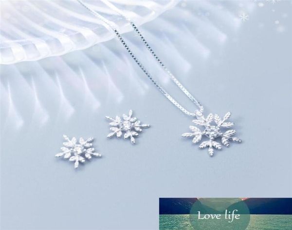 

original snowflake pendant simple clavicle chain gift 925 sterling silver temperament personality female necklace sne0852729270