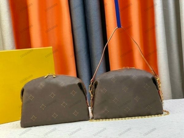

2023 new cosmetic pouch gm m46458 luxurys designer women's pochette cosmetic bags brown monograms makeup bag with chain vintage clutch