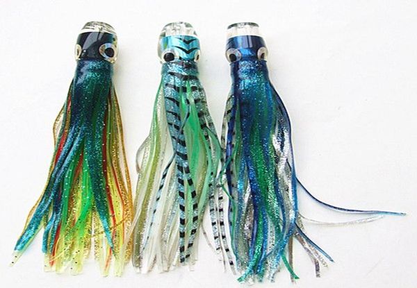 

ocs soft skirt bait sea fishing lure game trolling fishing lure resin head with double ocs skirt two size 8inch 65 inch7045933