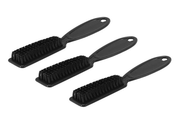 

hair brushes deals 3pcs fade brush comb scissors cleaning barber shop skin vintage oil head shape carving9561187, Silver