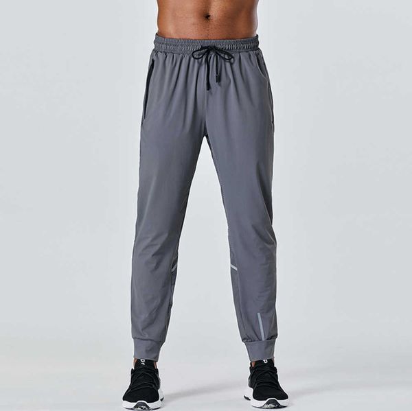 

2023 designer long lulus pants men sport running align yoga outdoor gym pockets slim fit sweatpants pant jogger trousers mens casual elastic, Black