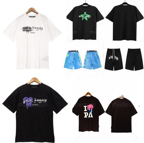 

t-shirts palm angel mens t shirts womens designers t-shirts tees apparel man casual chest letter shirt luxurys clothing street shorts sleev, White;black