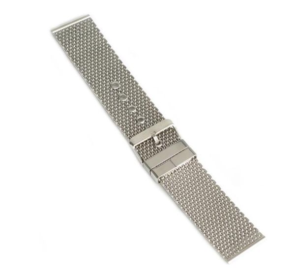 

watch bands thick mesh stainless steel dress band strap bracelet pin buckle silver fashion watchbands correa reloj 22mm cinturino6624737, Black;brown