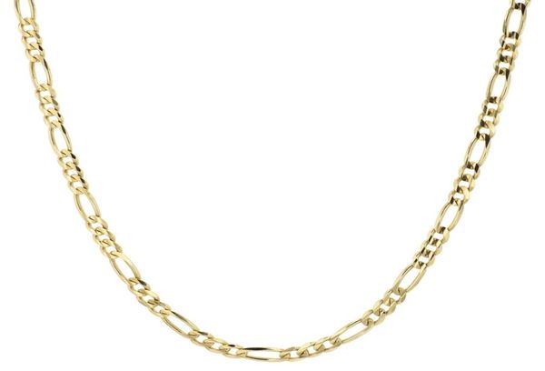 

14k yellow gold solid 2mm thin women039s figaro chain link necklace 18quot9141477, Silver