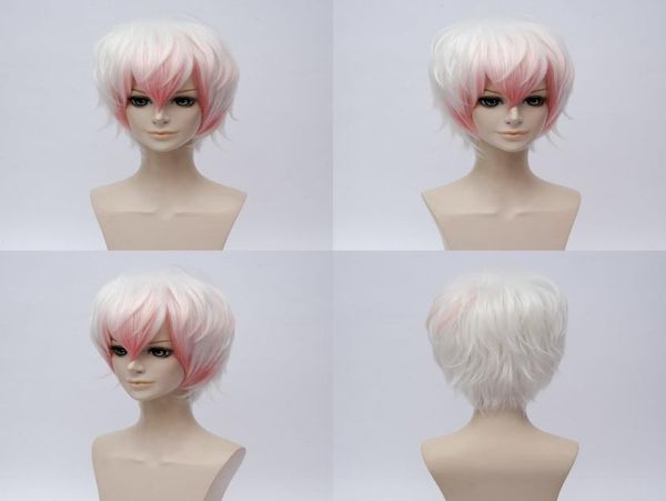 

mystic messenger saeran game costume cosplay wig0123451859964, Black;brown
