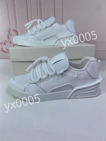 

new luxury designer flat sneaker trainer casual shoes leather white letter overlays fashion platform men womens low sneakers, Black