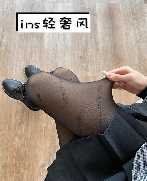 

letter silk stockings plush thickened autumn winter flesh color large size bare leg artifact paris home black silk pantyhose women7066043