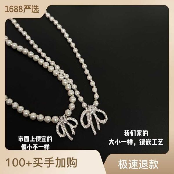 

he family he family elizabeth necklace bowknot light sweater chain collar chain female, Silver