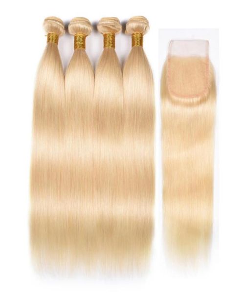 

613 blonde bundles with frontal 10a grade brazilian virgin human hair straight bundles with closures 613 blonde bundles with closu3022129, Black;brown