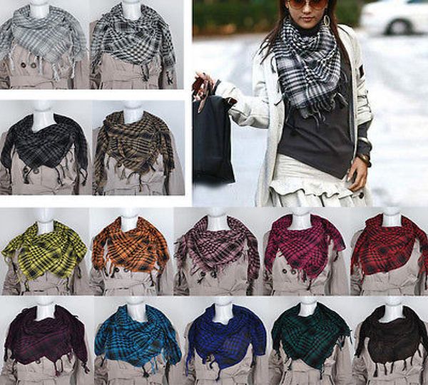 

fashion women arab shemagh keffiyeh palestine scarf shawl kafiya 13 colors8970311, Blue;gray