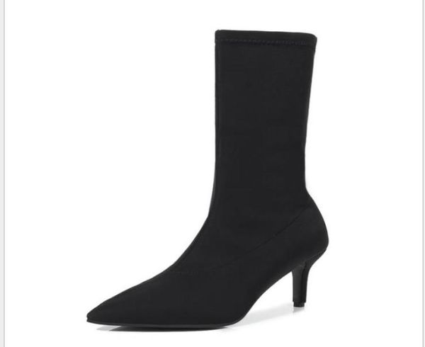

new fashion pointed suede set of solid color boots women039s boots2758426, Black