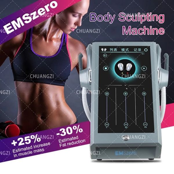 

high-intensity electromagnetic muscle trainer tesla muscle building two handles emszero sculpting portable machine