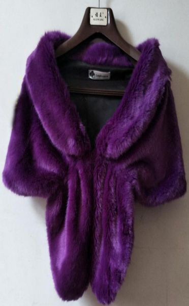 

purple fur shawl short faux rabbit fur wraps bridal jacket women cape fourrure feather bridal cape7484824, White