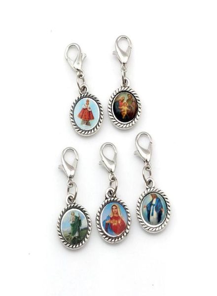 

150pcs jesus christ icon floating lobster clasps charm pendant for jewelry making bracelet necklace diy accessories 125x30mm a57975669366, Bronze;silver