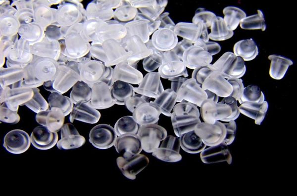 

whole 3000pcslot rubber sers earrings back end spacers 669483, White