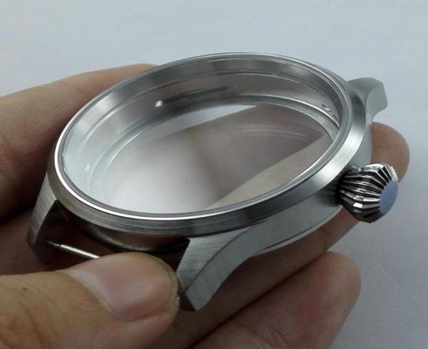 

repair tools kits 43mm sapphire glass stainless steel case fit eta 6497 6498 st 3600 movement watch8476596