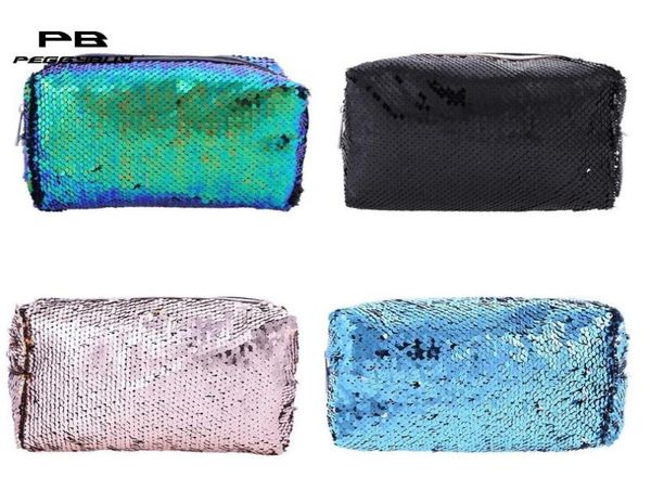 

women glitter sequin gorgeous clutch zipper cosmetic travel mini makeup bag1437838