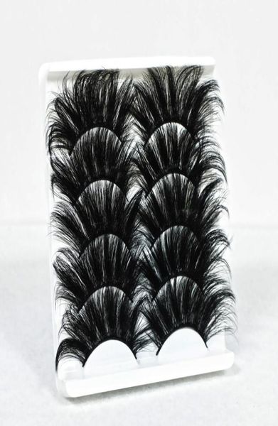 

false eyelashes 25mm faux mink natural thick long 5d fluffy soft wispy black makeup eyelash extension reusable handmade whole 6546097