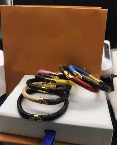 

luxury designer fashion simple titanium steel leather bracelet ladies personality party wedding jewelry5690356, Golden;silver