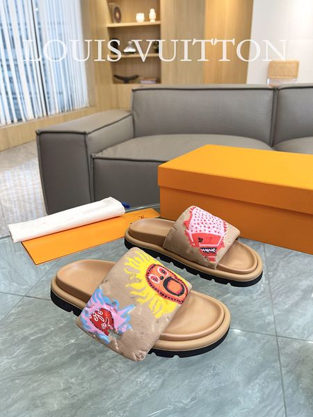 

sandals women slides womens scuffs slipper luxurys designers shoes high heels genuine leather lady paris summer 0522, Black